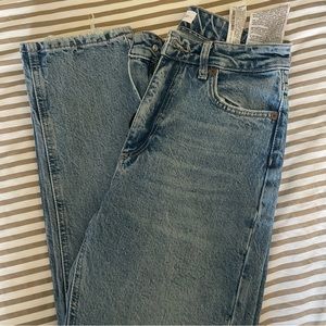 ZARA High waisted straight leg jeans
